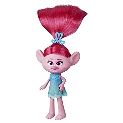 Image of DREAMWORKS Trolls Stylin&#039; Poppy Fashion Doll with Removable Dress and Hair Accessory, Inspired by World Tour, Girls 4 Years Up