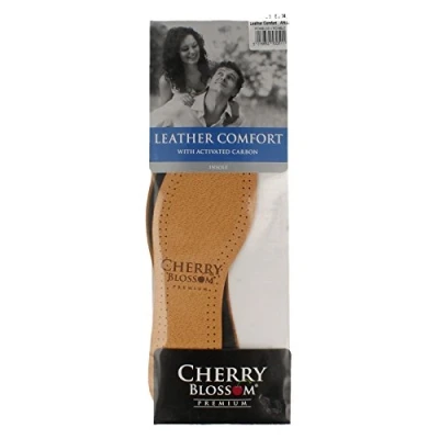 Image of Cherry Blossom Premium Leather Comfort Insoles Tan UK Size L8 EU 42