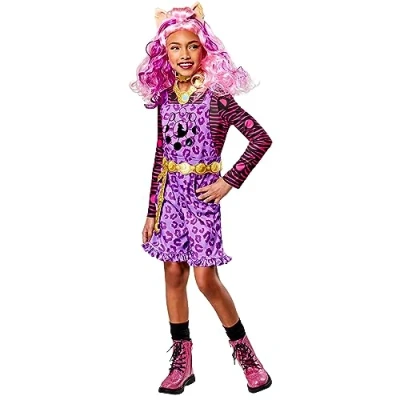 Image of Rubie&#039;s 1000676M000 Clawdeen Wolf Deluxe Child Costume Monster High Kids Fancy Dress, Girls, Multicoloured, 9 10 Years