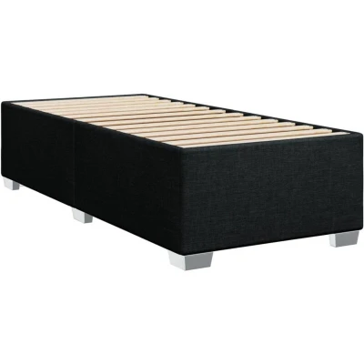 Image of vidaXL Bed Frame without Mattress Black 90x190 cm Single Fabric