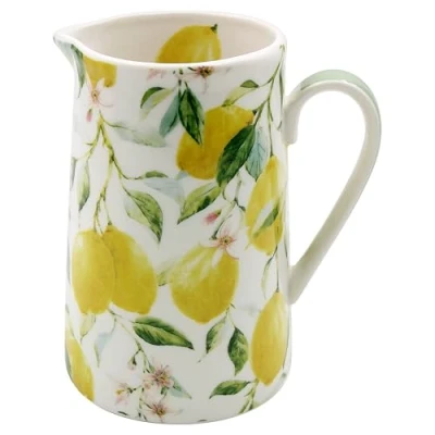 Image of Lesser &amp; Pavey British Designed jug for Kitchen and Home Lovely Printed Milk Water Juice Other Needs Perfect Office Kitchens Lemon Grove Small