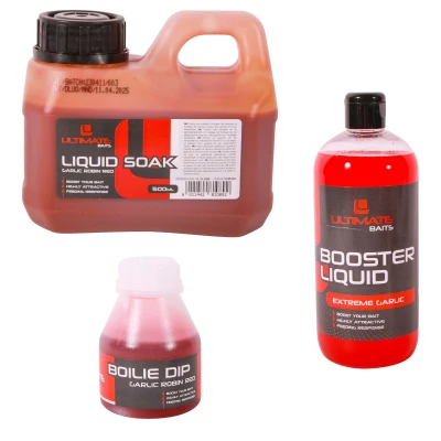 Image of Ultimate Baits Liquid Pack Garlic/Robin Red Boilie flavour