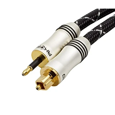 Image of AKORD 3.5mm To Toslink Optical Digital Spdif Audio Cable Lead Male, 1 Metre