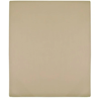 Image of vidaXL Jersey Fitted Sheet Taupe 160x200 cm Cotton