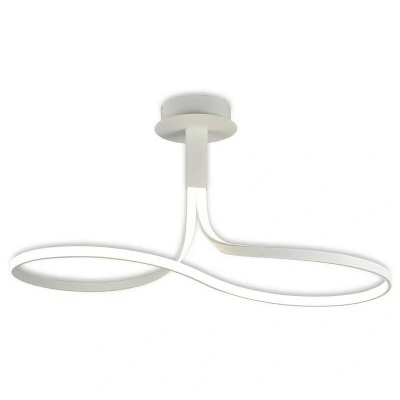 Image of Nur Semi Flush Ceiling 40W LED 3000K, 3200lm, Dimmable White, Frosted Acrylic
