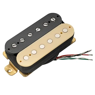 Image of Musiclily 50mm Ceramic Humbucker Neck Pickup for Electric Guitar,Zebra