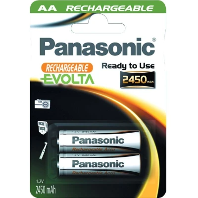 Image of Panasonic Evolta AA Rechargeable Batteries 2450 Mah, Pack of 4