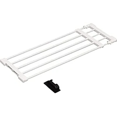 Image of Iris Ohyama, Telescopic Clothes Airer Rack, storage, 5 bars, 65 95 cm, without drilling, bathroom, dressing room Storage Rack H J NST65 White