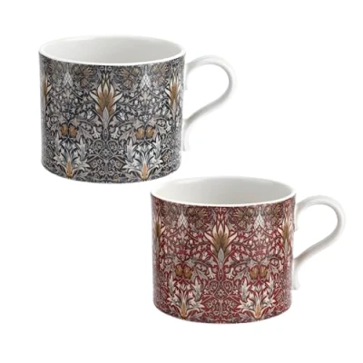 Image of Spode MCOC8726 XG William Morris Snakes Head Mugs, Set of 2, Ceramic
