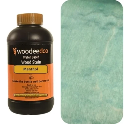 Image of WooDeeDoo Water Based Wood Stain Dye Ready to Use Environmentally Friendly Solvent Free Odour 450 ml Menthol