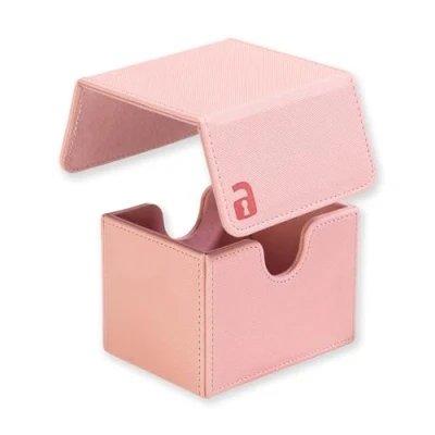 Image of Vault X Exo Tec Modular Sideloading Deck Box Module for 100+ TCG Cards. Detachable Magnetic Lid. Fits Commander &amp; Standard Trading (Pink)