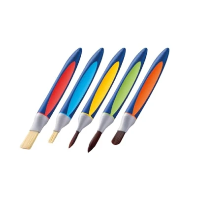 Image of Pelikan Griffix Ergonomic Paint Brush Set for Kids, 5 pieces, Made in Germany