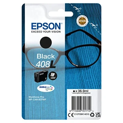 Image of Epson Genuine Ink Singlepack High Yield Black 408 XL DURABrite Ultra