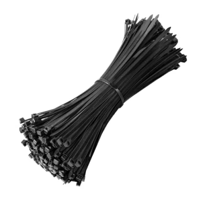 Image of 200 Pack of Black Cable Ties, 200mm x 3.6mm, 8&quot; Tie Wraps Self Locking, Strong Nylon Zip Ties for Home Office Garage and Workshop
