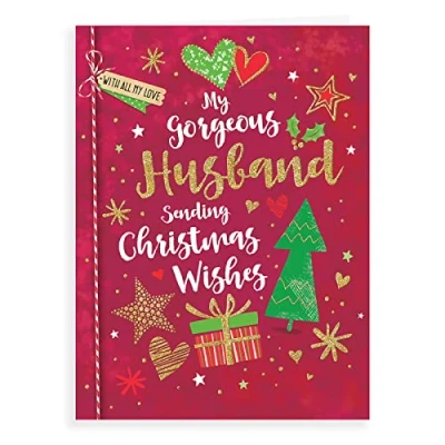 Image of Regal Publishing Modern Christmas Card Husband 12 x 9 inches