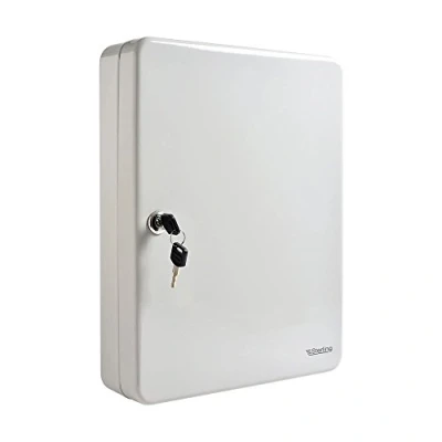 Image of Sterling KC140 Locking Key Cabinet, Grey, 140 Hooks