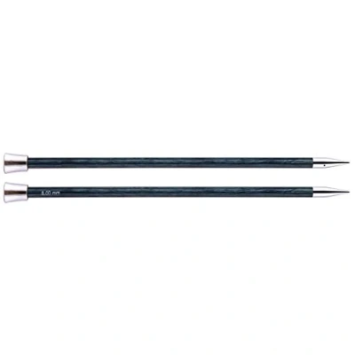 Image of KnitPro Royale: Knitting Pins: Single Ended: 40cm x 8.00mm, Birchwood, brass, Multi Colour, 8mm