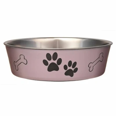 Image of Loving Pets Metallic Bella Bowl Dog Bowl, Large, 1.5 Litre, Grape