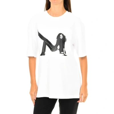 Image of Calvin Klein Womens Short Sleeve T shirt White Cotton Size Small