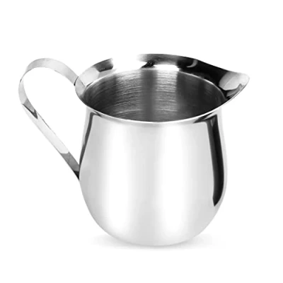 Image of Rolin Roly 1 pc 150ml Stainless Steel Small Bell Shaped Milk Frothing Pitcher Creamer Jug for Barista Cappuccino Espresso Coffee (150ml)
