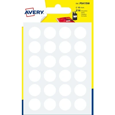 Image of Avery 216 dots Diam 15mm White