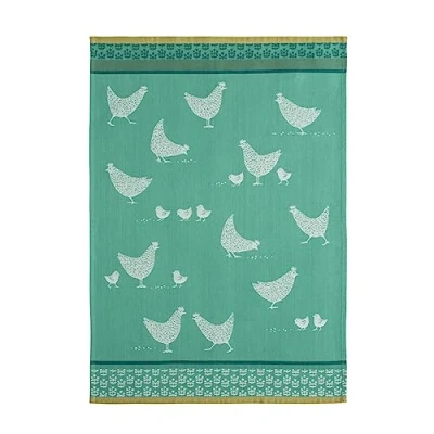 Image of Coucke Chicken Cotton Jacquard Tea Towel, 50 x 75 cm