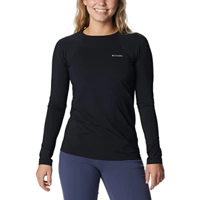 Image of Columbia Midweight LONG Sleeve Undershirt, Women&#039;s, Size: XL, Black