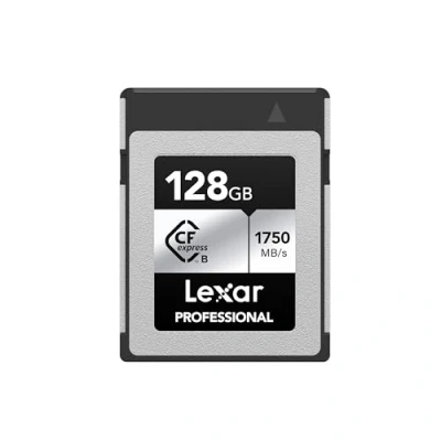Image of Lexar CFexpress Professional 128GB, Type B, 1000MB/s, 4k video recorder, Silver Series, Grey