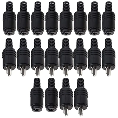 Image of Create idea 20PCS 2 Pin DIN Speaker Plug with Screw Terminals HiFi Loudspeaker Cable Connector for Loud Devices No Soldering 10PCS Male &amp; Female