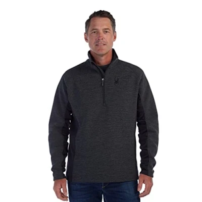 Image of Spyder Men&#039;s Zenith Fleece Jacket, Black Ebony Melange, S