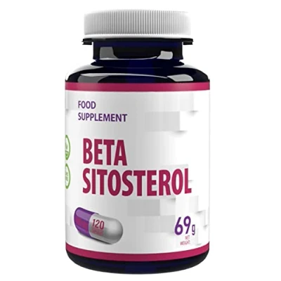 Image of Beta Sitosterol 400mg 120 Vegan Capsules, Certificate of Analysis by AGROLAB Germany, High Strength Prostate Supplement, Gluten and GMO Free