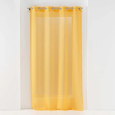 Image of Douceur d&#039;Intérieur, Yellow Eyelet Curtain 140 x 180 cm