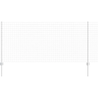 Image of vidaXL Euro Fence with 10 U Posts Silver 1x10 m Steel