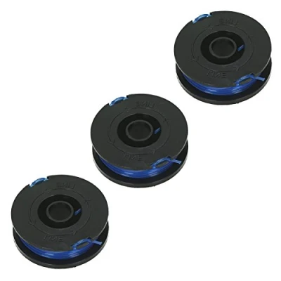 Image of SPARES2GO 5m Line &amp; Spool for JCB LT30500 Strimmer Trimmer (Pack of 3)