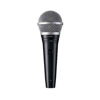 Image of Shure PGA48 XLR Cardioid Dynamic Vocal Microphone with 15&#039; Cable, Black, 5.00 x 10.00 3.50