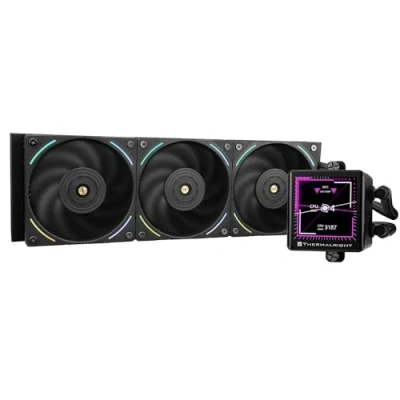 Image of Thermalright Frozen Vision 360 Black AIO Water Cooler,Liquid CPU Cooler, 3* PWM Fans Cooler,2.88 inch IPS LCD Screen, 2150RPM High Speed,for AMD/AM4/AM5&amp;Intel 1150/1151/1200/2011/1700