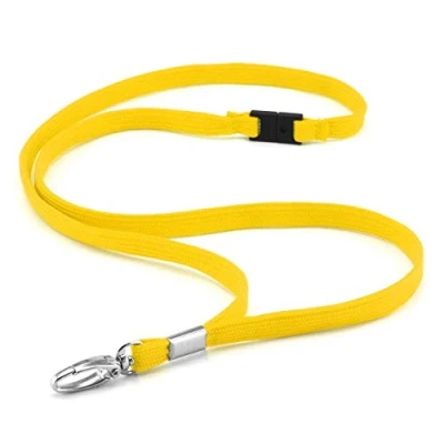 Image of CKB LTD Premium Lanyards Neck Strap with Breakaway and Swivel Metal Clip for ID Card Holder Lanyard Plain (Yellow, Pack of 50)