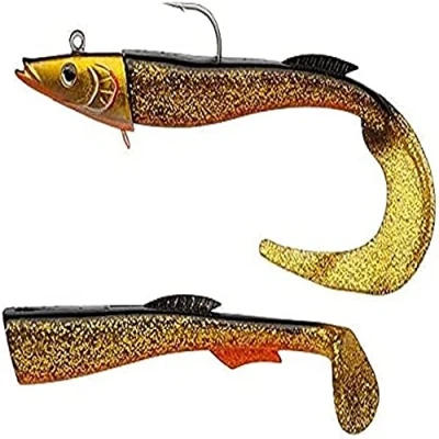 Image of Berkley PowerBait Power Sandeel Saltwater Soft Bait Fishing Lure for Bass, Pollack, Cod, Ling and Wrasse Paddle Tail &amp; Curl Supplied