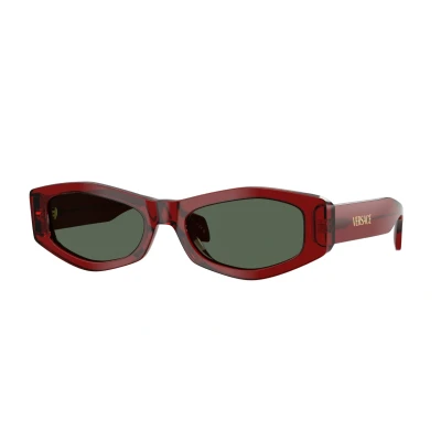 Image of Versace Unisex Sunglasses, Size: 54, Transparent/bordeaux