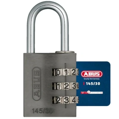 Image of Padlock combination aluminum 30mm titanium