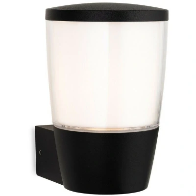 Image of Forbes Wall Light Black with White Duplex Polycarbonate Diffuser IP44