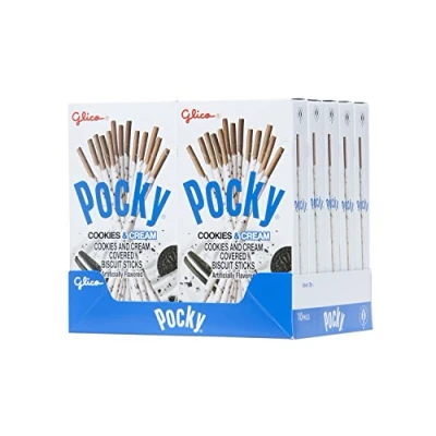 Image of Pocky Biscuit Stick, Cookies and Cream, 2.47 Ounce (Pack of 10) by