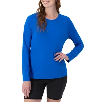 Image of Hanes womensO9308Sport Cool Dri Performance Long Sleeve Tee Shirt Blue XX Large