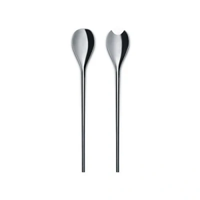 Image of Alessi BMGS02 human collection salad cutlery stainless steel 18/10, polished, Silber