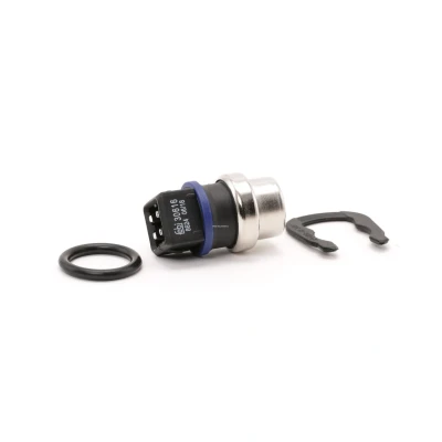 Image of 357919501A, 357919501AS1, 6U0919501B, 6U0919501BS1 Coolant Temperature Sensor FEBI BILSTEIN 39142 blue black with retaining spring, seal