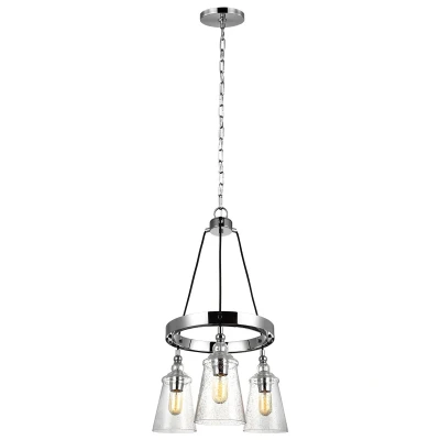 Image of Feiss Loras 3 Light Chandelier Chrome
