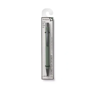 Image of IF Bookaroo Pen, soft touch, colour coated pen with black ink FERN