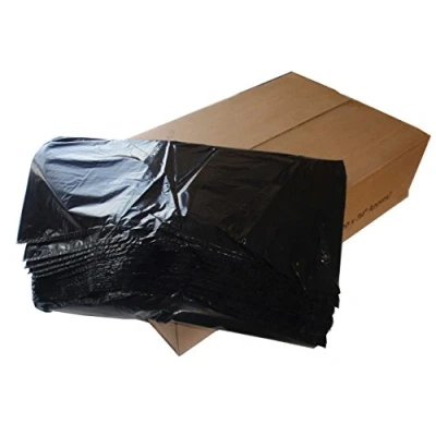 Image of 200 MEDIUM Duty Black Refuse Sacks Rubbish Bin Bags 140 gauge 18&quot; x 29&quot; 39&#039;&#039;
