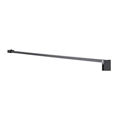Image of Milano Nero Black Wet Room Shower Enclosure Screen Support Arm Bar 1000mm