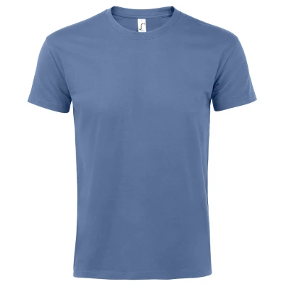 Image of SOLS Mens Imperial Heavyweight Short Sleeve T Shirt (Blue) Cotton Size Large